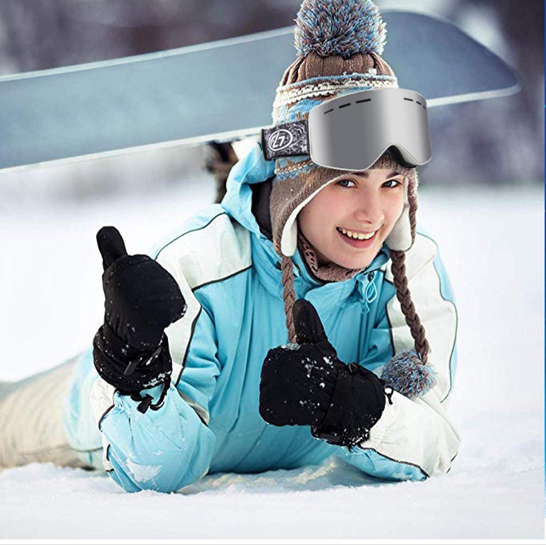 Murray Prescription Ski and Snowboard Goggles Silver - Dual Layer Anti Fog Polarized Lenses