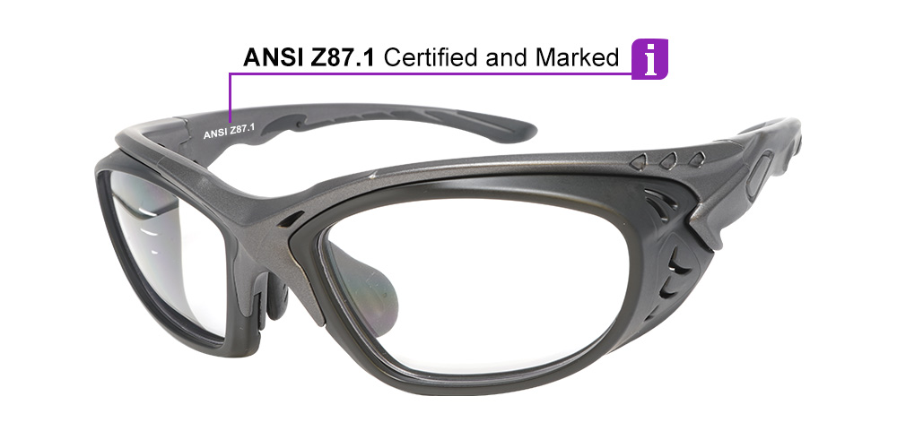 Beacon Prescription Safety Glasses Black - ANSI Z87.1 and CSA Z94.3