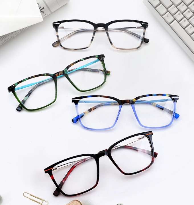 Warren Prescription Glasses Blue - Spring Hinge Eyeglasses