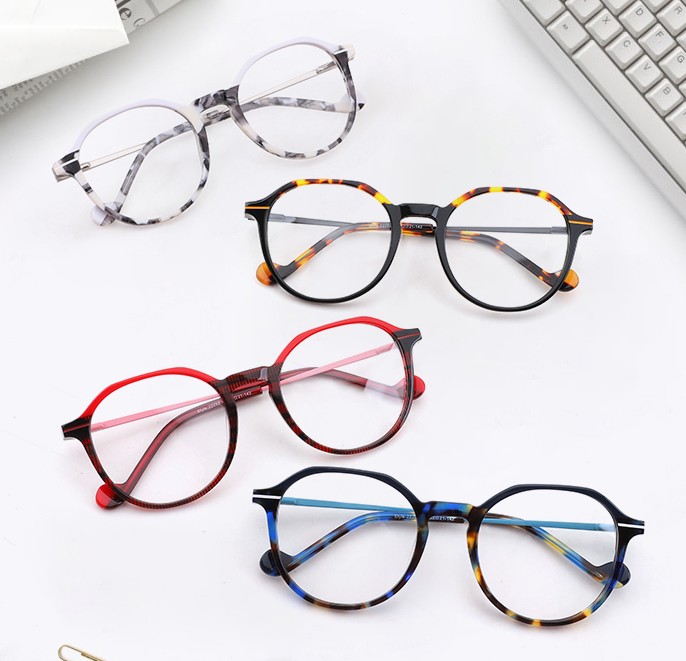 Mcallen Prescription Glasses Blue Demi - Spring Hinge Eyeglasses