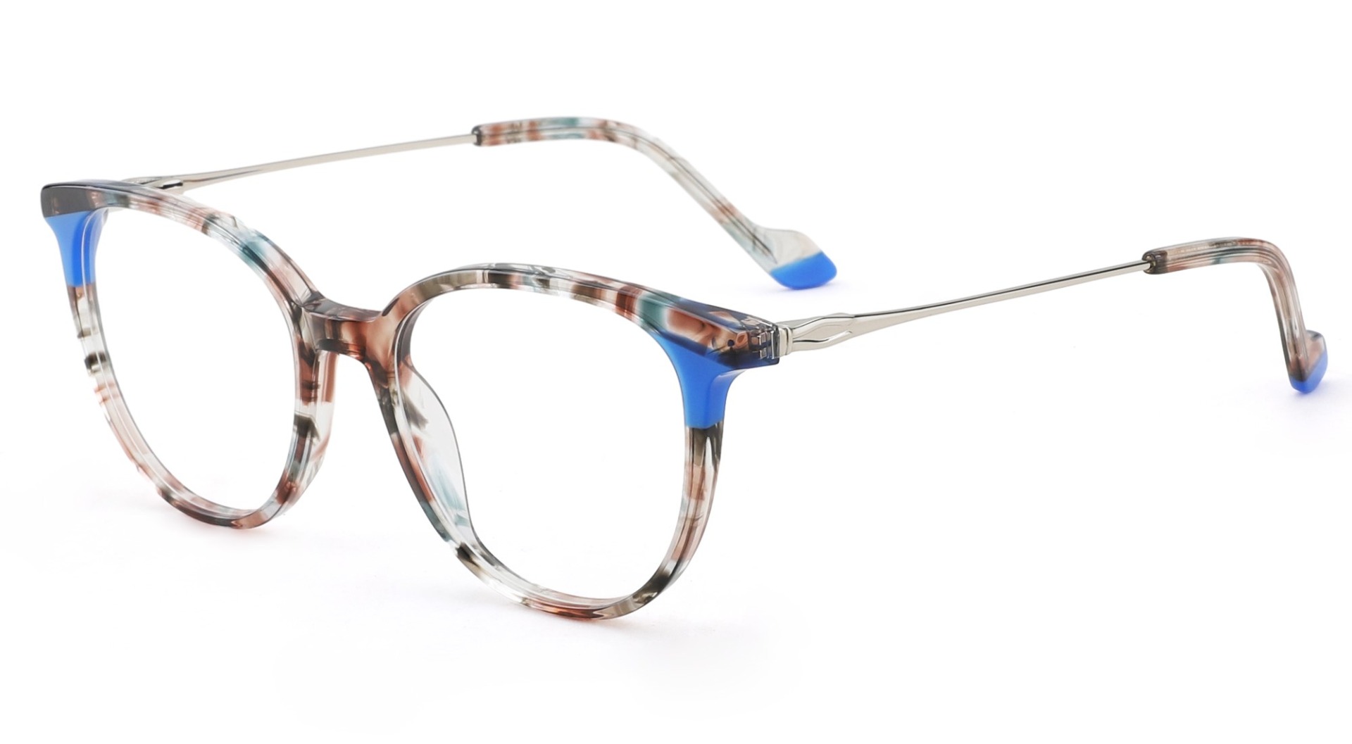 Benicia Cat Eye Prescription Glasses Blue Tortoise - Spring Hinge Eyeglasses