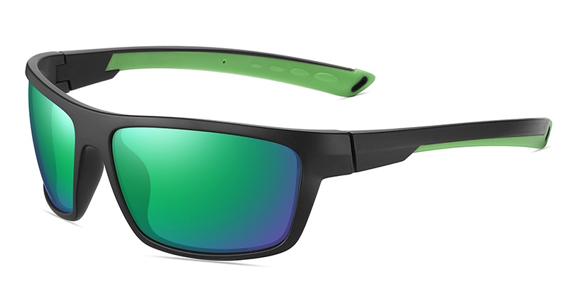 Palisade Prescription Sports Glasses Black Green - Cycling, Fishing and Jogging Goggles - Polarized or Transition Lenses