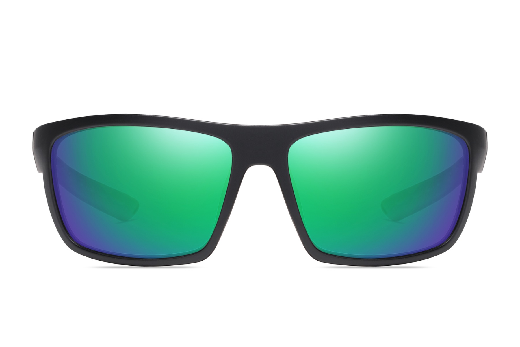 Palisade Prescription Sports Glasses Black Green - Cycling, Fishing and Jogging Goggles - Polarized or Transition Lenses