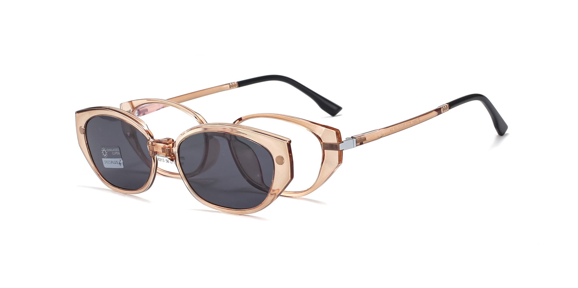 Dorris Polarized Clip On Rx Sunglasses For Women - Accetate Eyeglasses