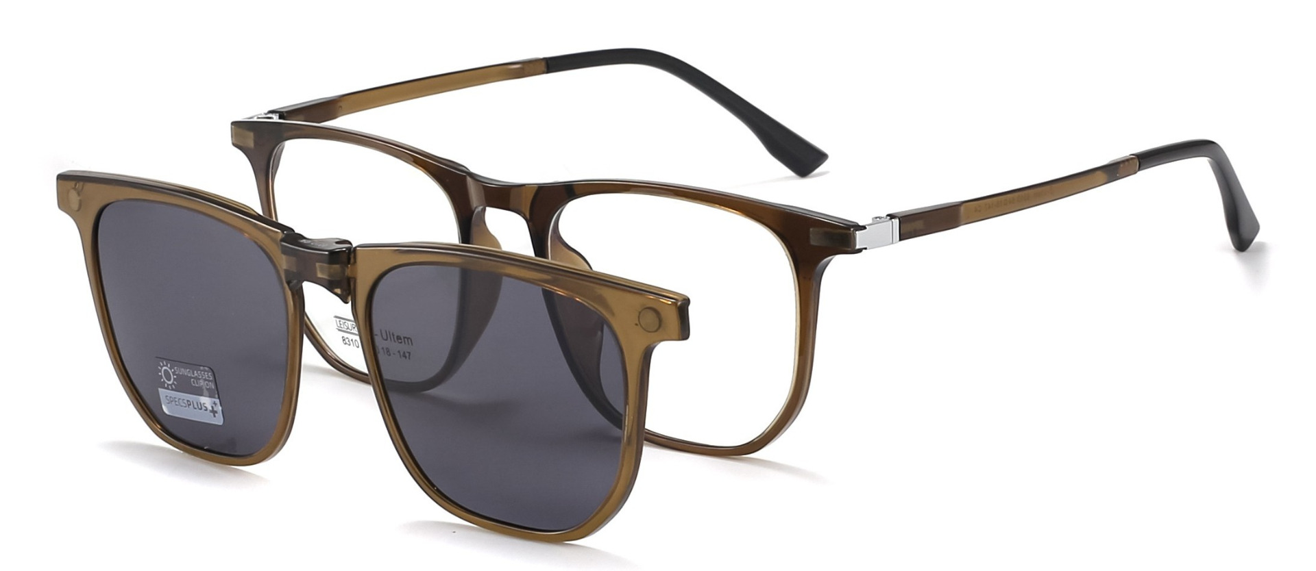 Arvada Polarized Clip On Prescription Sunglasses and Eyeglasses 