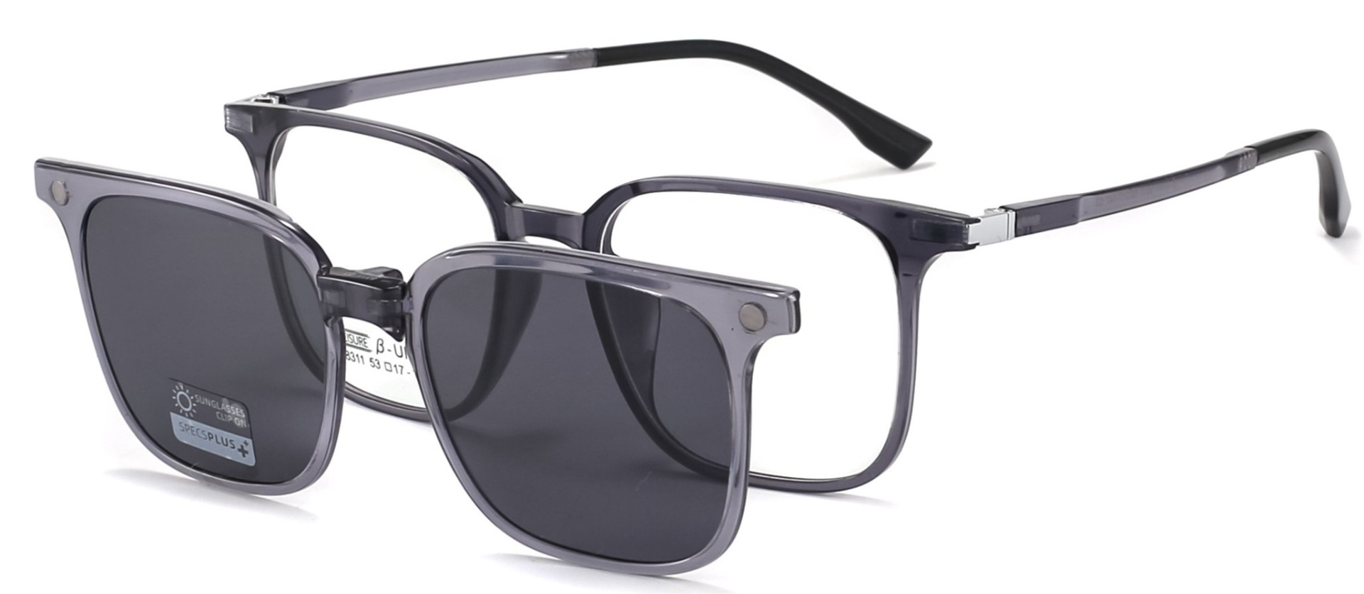 Rochester Polarized Clip On Prescription Sunglasses and Eyeglasses