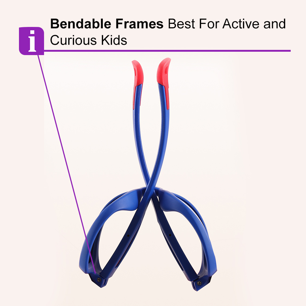 Noah Purple Prescription Sports Goggles For Kids - Bendable Impact Resistant - Youth Soccer, Football, Basketball, Baseball Glasses 