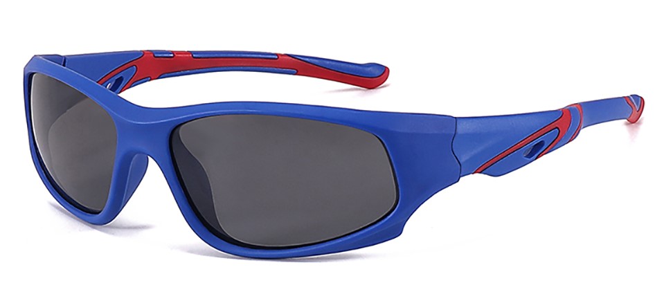 Amelia Blue Prescription Sports Goggles For Kids - Bendable Impact Resistant - Youth Soccer, Football, Basketball, Baseball Glasses