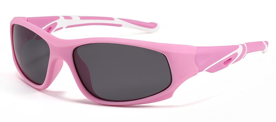 Amelia Pink Prescription Sports Goggles For Kids - Bendable Impact Resistant - Youth Soccer, Football, Basketball, Baseball Glasses