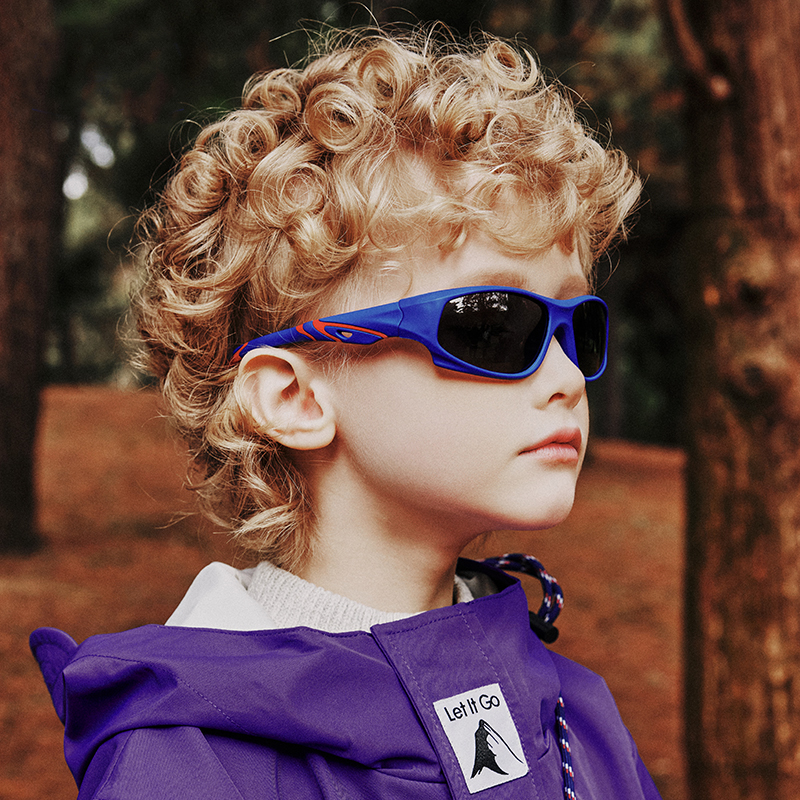 Amelia Orange Prescription Sports Goggles For Kids - Bendable Impact Resistant - Youth Soccer, Football, Basketball, Baseball Glasses