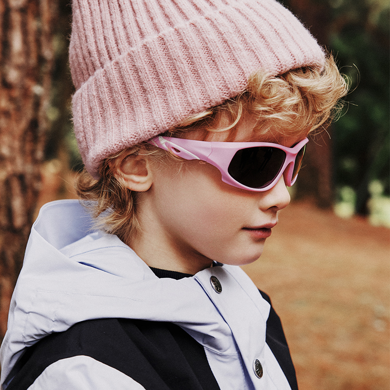 Amelia Pink Prescription Sports Goggles For Kids - Bendable Impact Resistant - Youth Soccer, Football, Basketball, Baseball Glasses