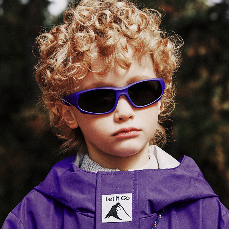 Amelia Purple Prescription Sports Goggles For Kids - Bendable Impact Resistant - Youth Soccer, Football, Basketball, Baseball Glasses 