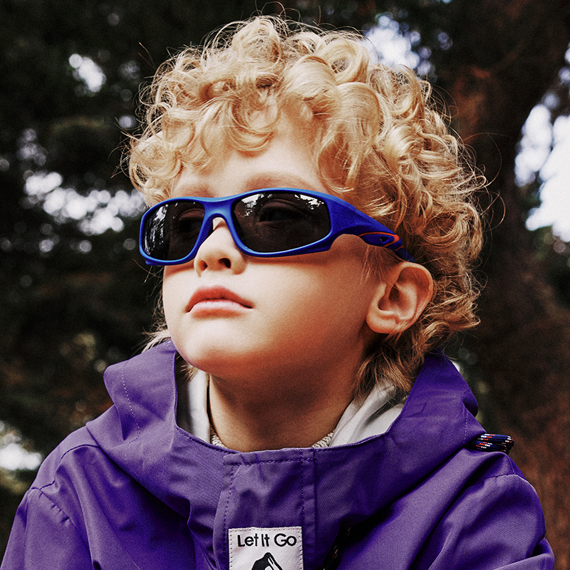 Amelia Blue Prescription Sports Goggles For Kids - Bendable Impact Resistant - Youth Soccer, Football, Basketball, Baseball Glasses