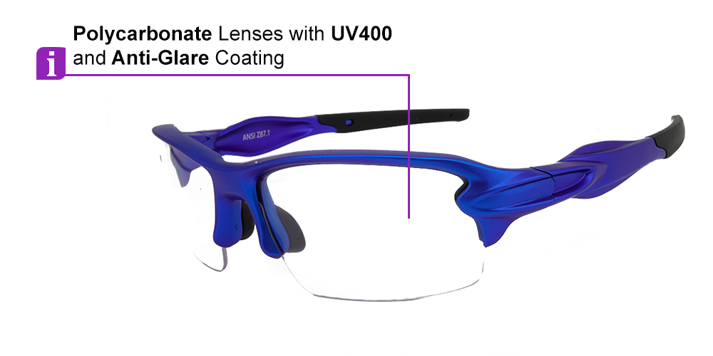 Cohoes Prescription Safety Glasses Metallic Blue