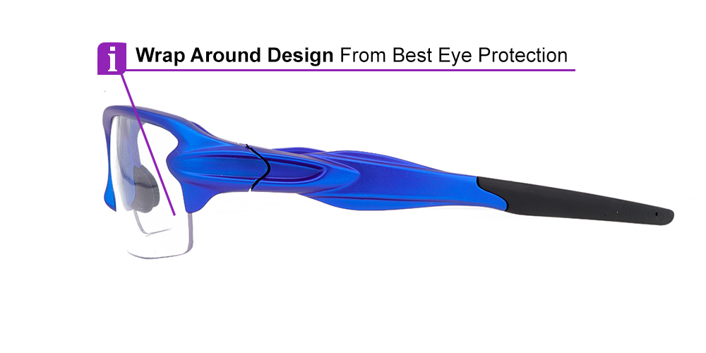 Cohoes Prescription Safety Glasses Metallic Blue