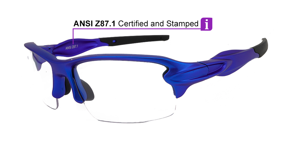 Cohoes Prescription Safety Glasses Metallic Blue