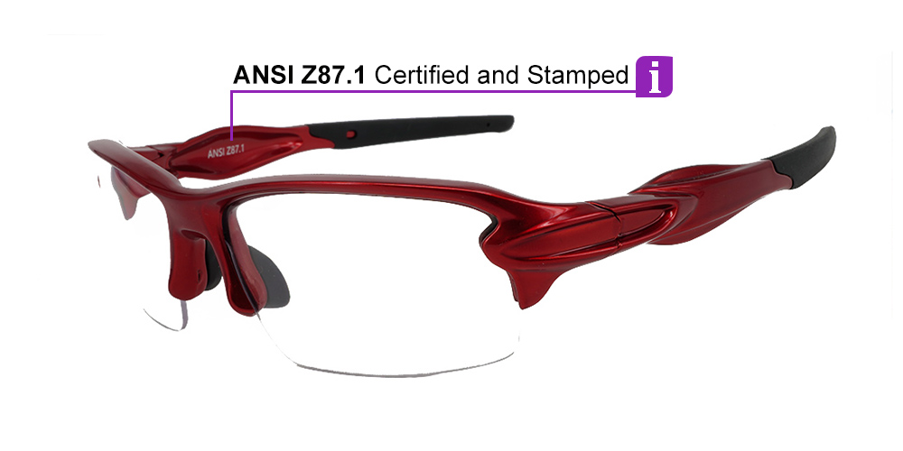 Coho Prescription Safety Glasses Ferrari Red