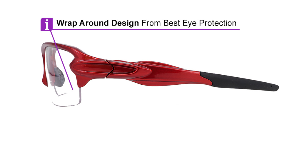 Coho Prescription Safety Glasses Ferrari Red