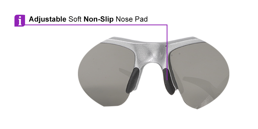 Coho Prescription Sports Sunglasses Silver - Jogging, Cycling and Fishing Glasses