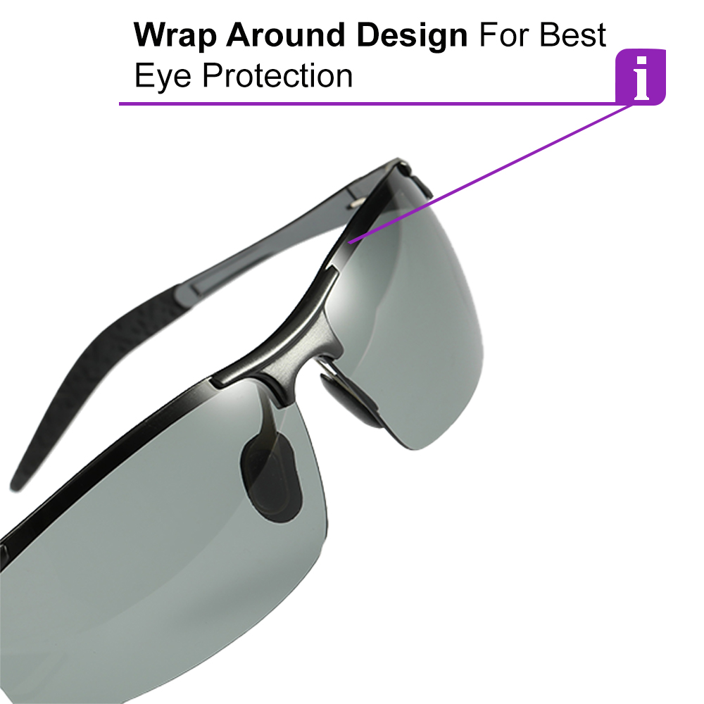 Lehi Prescription Sports Sunglasses Gun Metal - Super Light Aluminum Eyewear 