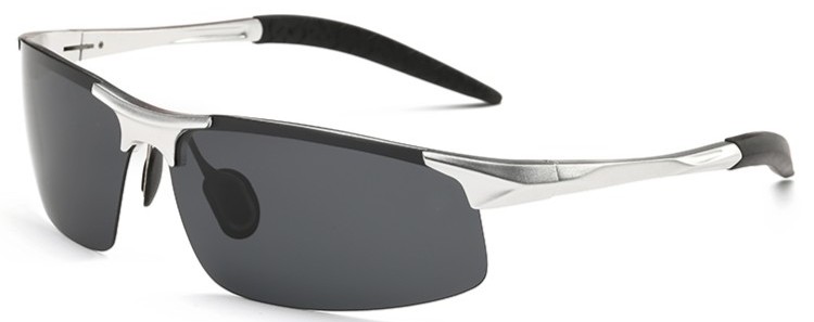 Lehi Prescription Sports Sunglasses Silver - Super Light Aluminum Eyeglasses With Spring Hinge