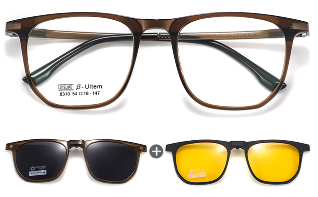 Arvada Polarized Clip On Prescription Sunglasses and Eyeglasses 