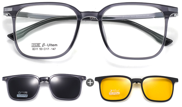 Rochester Polarized Clip On Prescription Sunglasses and Eyeglasses