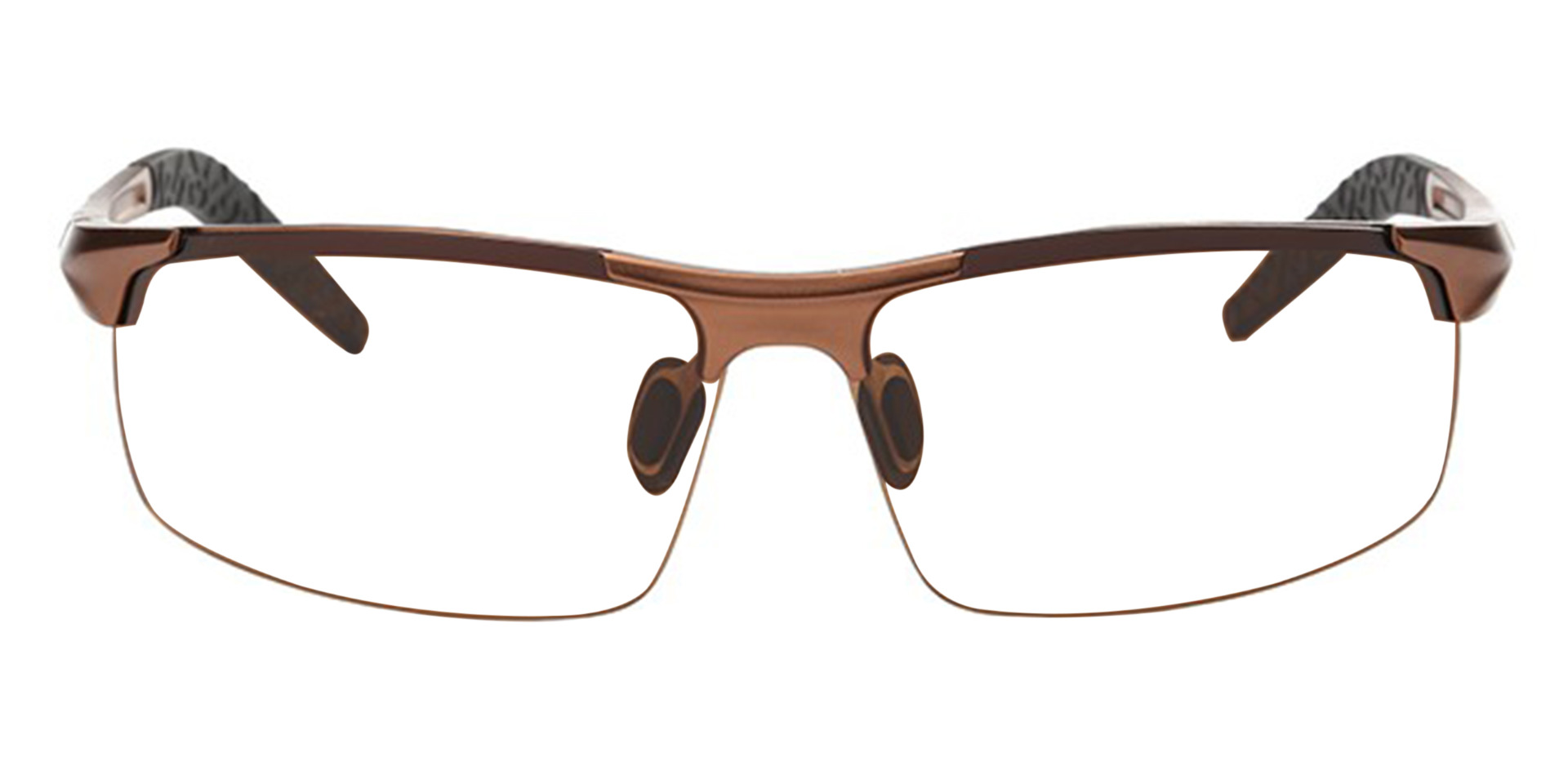 Lehi Prescription Sports & Safety Glasses Brown - Super Light Aluminum Eyeglasses With Spring Hinge