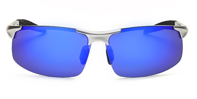 Lehi Prescription Sports Sunglasses Silver - Super Light Aluminum Eyeglasses With Spring Hinge