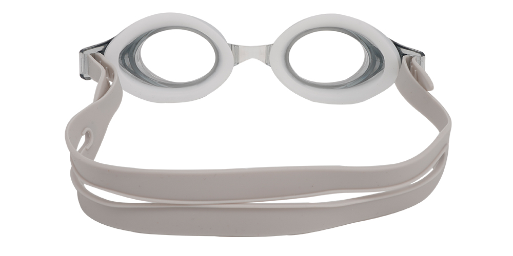 Benson Prescription Swimming Goggles Grey - Nose Clip, Ear Plugs and Watertight Case Included 