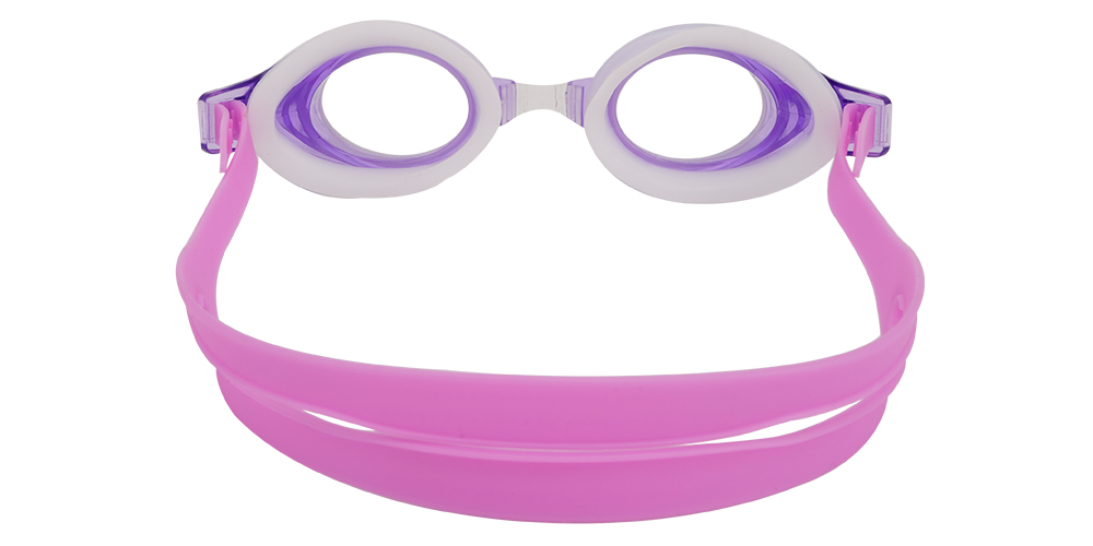 Benson Prescription Swimming Goggles Purple - Nose Clip, Ear Plugs and Watertight Case Included 