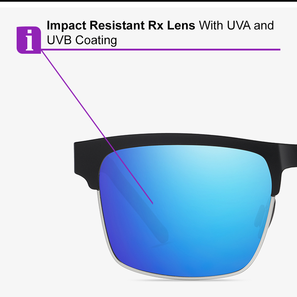 Matrix Halo Prescription Sports Eyewear Blue Temples -- Rx Glasses For Active Life Style