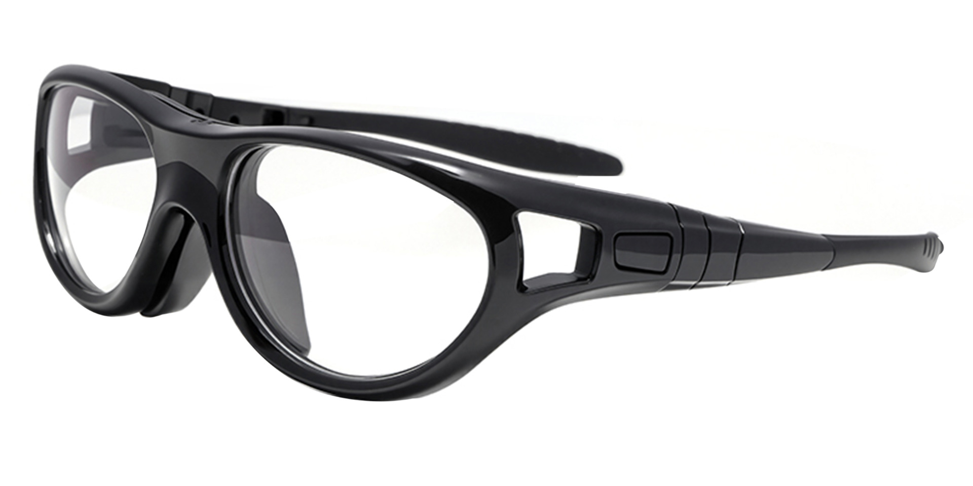 Atlas Prescription Sports Goggles Black - Interchangeable Headband - Basketball, Football & Soccer Glasses