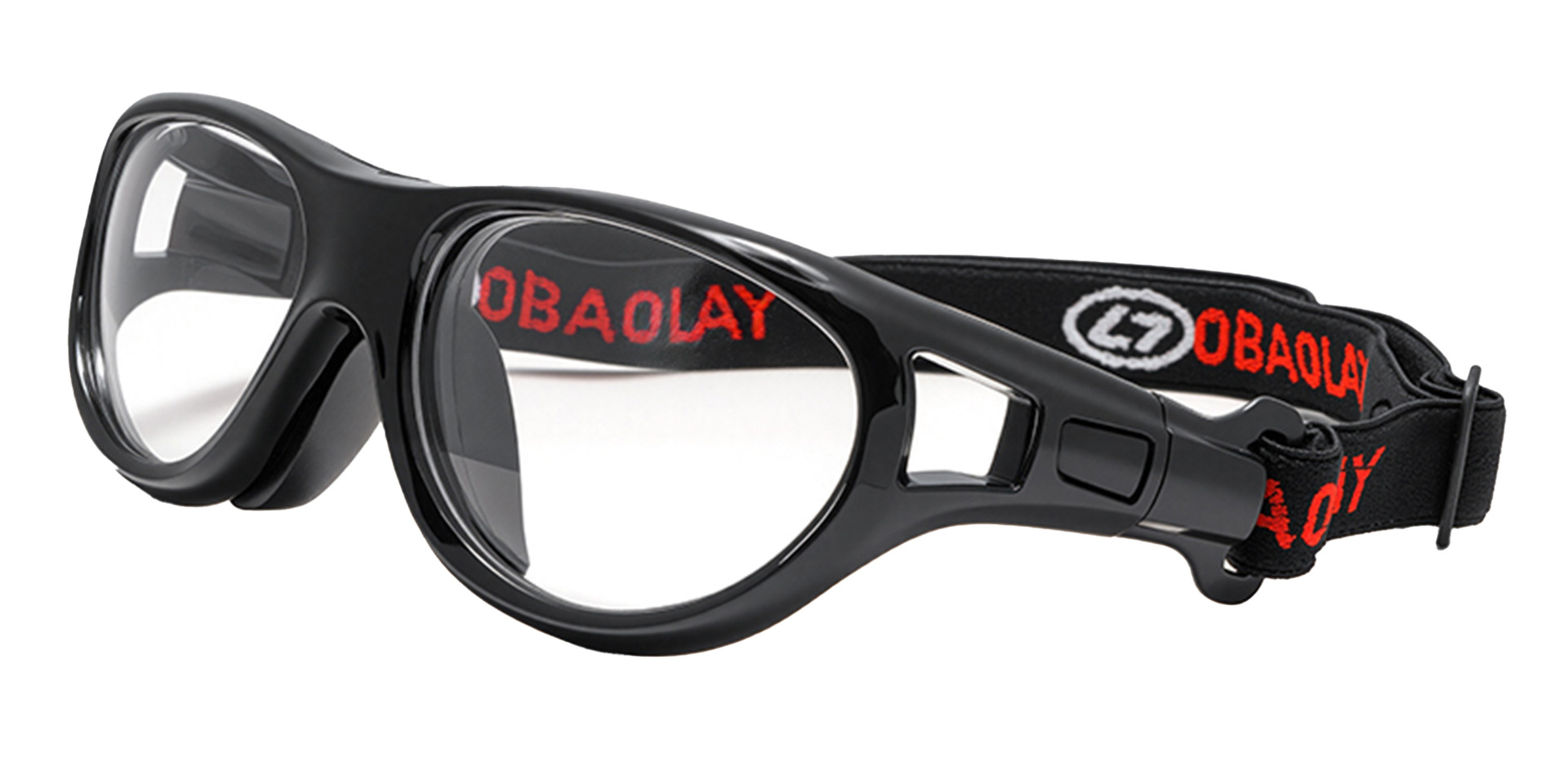 Atlas Prescription Sports Goggles Black - Interchangeable Headband - Basketball, Football & Soccer Glasses