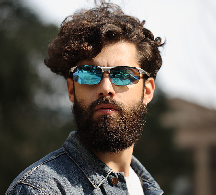 Lehi Prescription Sports Sunglasses Silver - Super Light Aluminum Eyeglasses With Spring Hinge