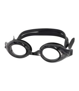 Benson Prescription Swimming Goggles Black - Nose Clip, Ear Plugs and Watertight Case Included 