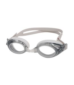 Benson Prescription Swimming Goggles Grey - Nose Clip, Ear Plugs and Watertight Case Included 