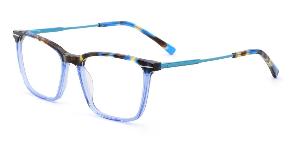 Warren Prescription Glasses Blue - Spring Hinge Eyeglasses