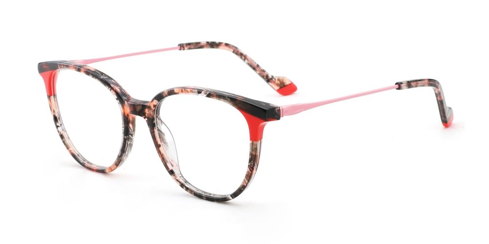 Benicia Cat Eye Prescription Glasses Red Tortoise - Spring Hinge Eyeglasses