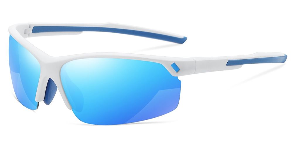 Hornell Prescription Sports Glasses & Sunglasses White Blue - Cycling, Jogging and Fishing Glasses