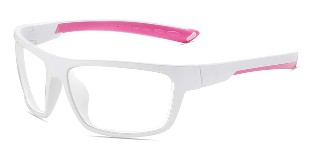 Matrix Palisade White Prescription Safety Glasses -- ANSI Z87.1 Certified -- Spring Hinge