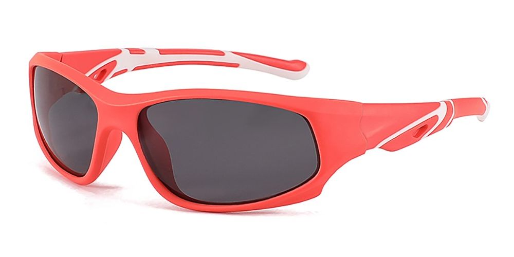 Amelia Orange Prescription Sports Goggles For Kids - Bendable Impact Resistant - Youth Soccer, Football, Basketball, Baseball Glasses 