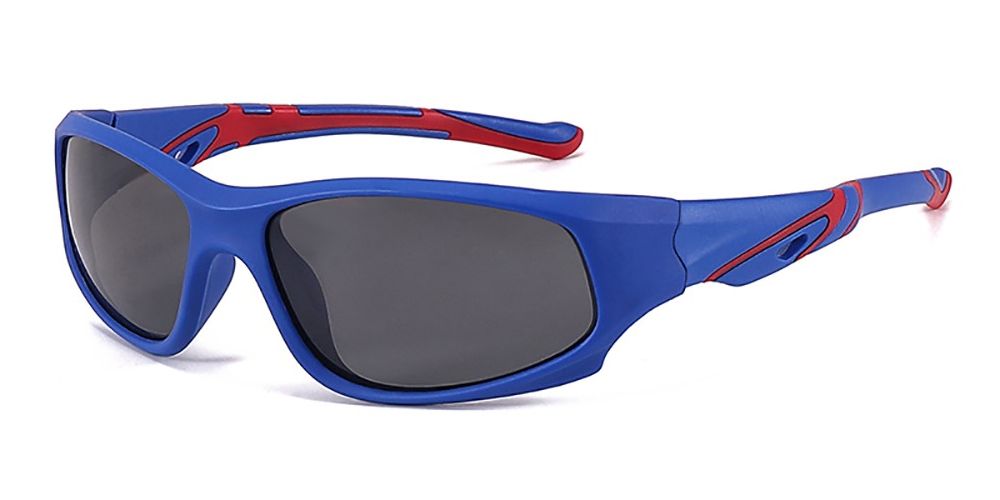 Amelia Blue Prescription Sports Goggles For Kids - Bendable Impact Resistant - Youth Soccer, Football, Basketball, Baseball Glasses 