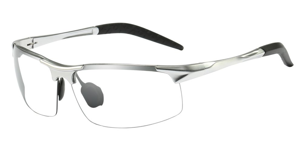 Lehi Prescription Sports & Safety Glasses Silver - Super Light Aluminum Eyeglasses With Spring Hinge