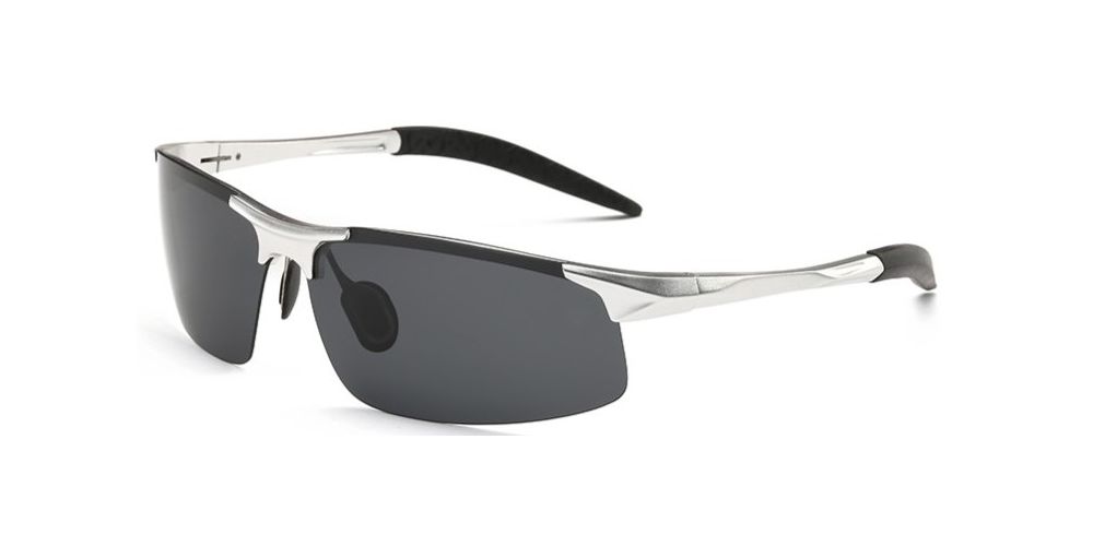 Lehi Prescription Sports Sunglasses Silver - Super Light Aluminum Eyeglasses With Spring Hinge