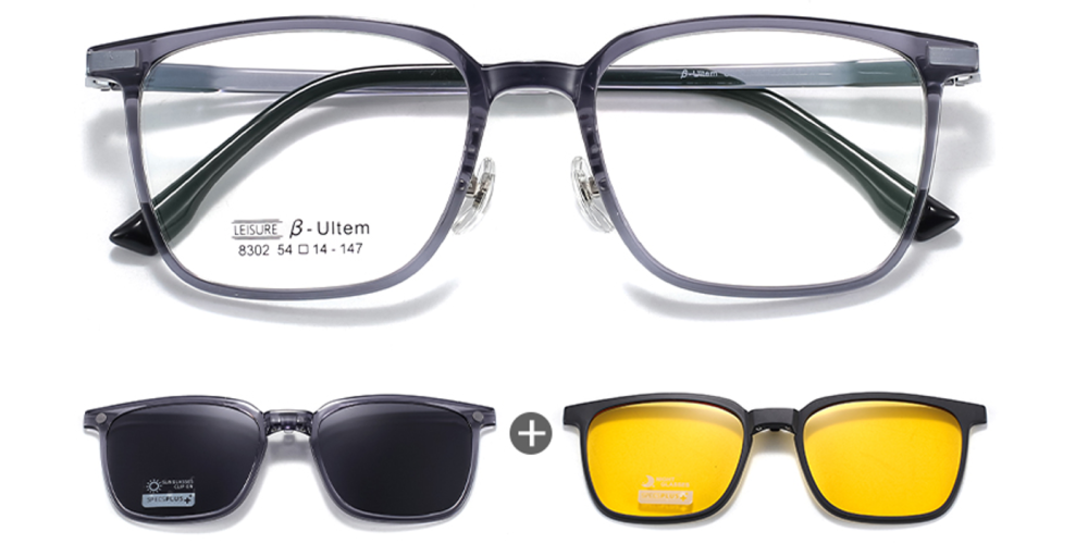 Delano Polarized Clip On Rx Sunglasses For Men and Women