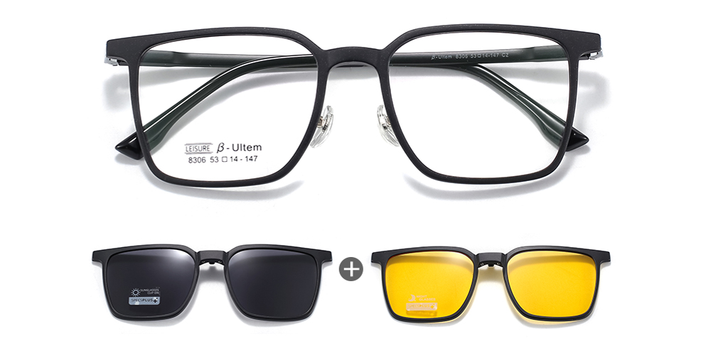 Covina Polarized Clip On Rx Sunglasses For Men and Women