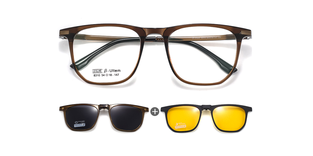 Arvada Polarized Clip On Prescription Sunglasses and Eyeglasses