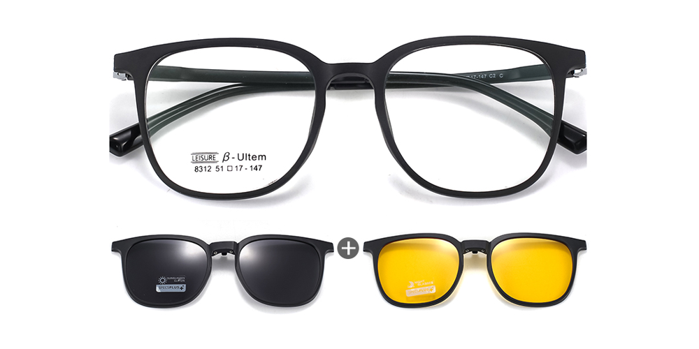 Provo Polarized Clip On Prescription Sunglasses and Eyeglasses