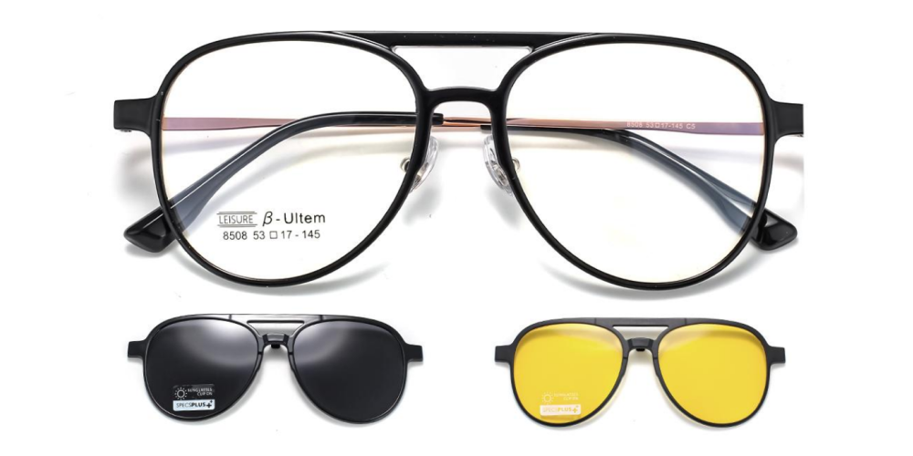 Vancouver Aviator Prescription Sunglasses and Eyeglasses - Polarized Clip On